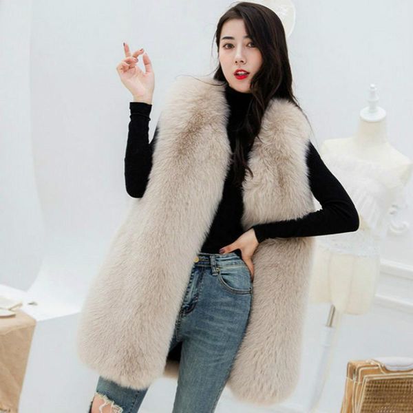 2021 new autumn winter women faux fur vests solid sleeveless fashionable waistcoats female thicken warm long outerwear coats b31, Black
2021 new autumn winter women faux fur vests solid sleeveless fashionable waistcoats female thicken warm long outerwear coats b31, Black