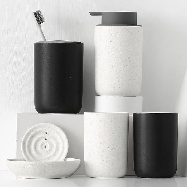 nordic ceramic five-piece set wash soap dispenser gargle cup toothbrush holder soap dish wash set bathroom accessories1
nordic ceramic five-piece set wash soap dispenser gargle cup toothbrush holder soap dish wash set bathroom accessories1