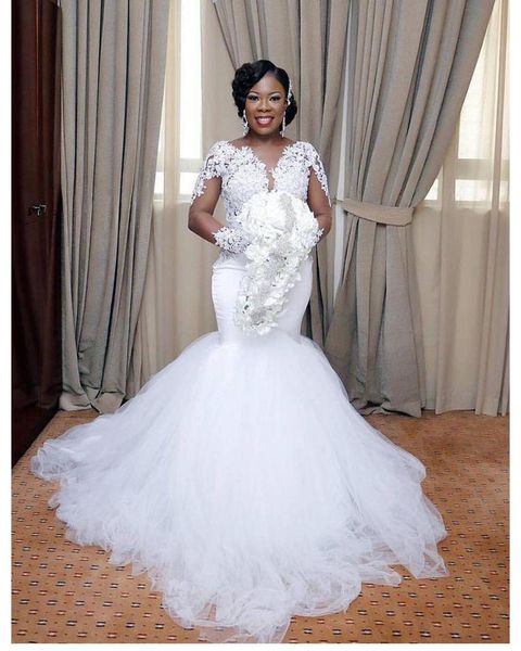 2021 new south african wedding will be sheer crew neck illusion sleeve tulle lace novice dress l8b0, White
2021 new south african wedding will be sheer crew neck illusion sleeve tulle lace novice dress l8b0, White