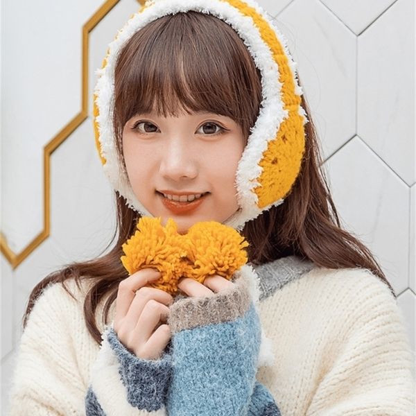warm version sweet and lovely female korean tie ball earmuff winter knitting wool wrap ear cover
warm version sweet and lovely female korean tie ball earmuff winter knitting wool wrap ear cover