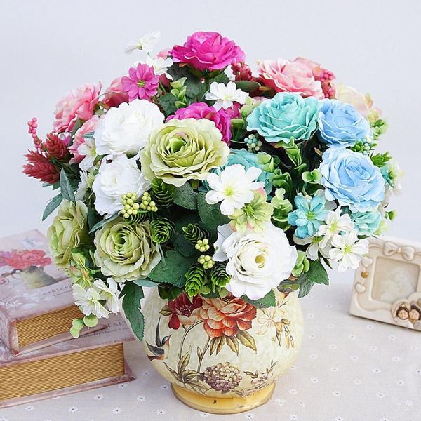 11 heads artificial flowers pine cone rose flowers artificial for home decoration decor fake wedding party supplies
11 heads artificial flowers pine cone rose flowers artificial for home decoration decor fake wedding party supplies