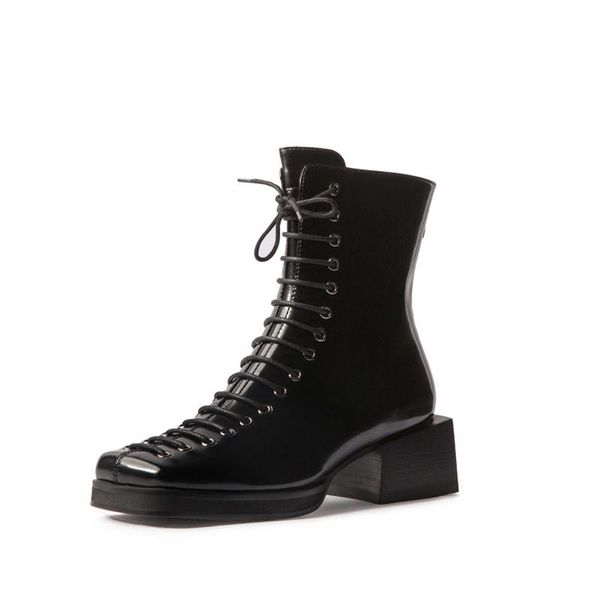 mkkhou fashion short boots woman 2020 autumn/winter new leather square toe lacing 5cm high heel rider boot woman boot size 34-40, Black
mkkhou fashion short boots woman 2020 autumn/winter new leather square toe lacing 5cm high heel rider boot woman boot size 34-40, Black