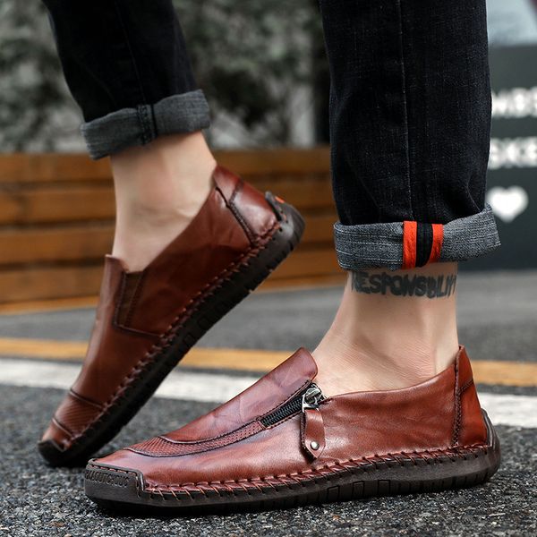 464748 yards cross-border large size breathable casual mens shoes handmade slip-on driving shoes leather shoes soft bottom non-slip casual p, Red;white
464748 yards cross-border large size breathable casual mens shoes handmade slip-on driving shoes leather shoes soft bottom non-slip casual p, Red;white