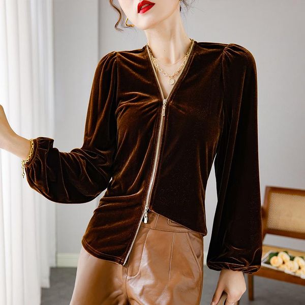 women's blouses & shirts wine velvet mulberry women silk blouse long lantern sleeve oversize fashion casual office dress l, White
women's blouses & shirts wine velvet mulberry women silk blouse long lantern sleeve oversize fashion casual office dress l, White