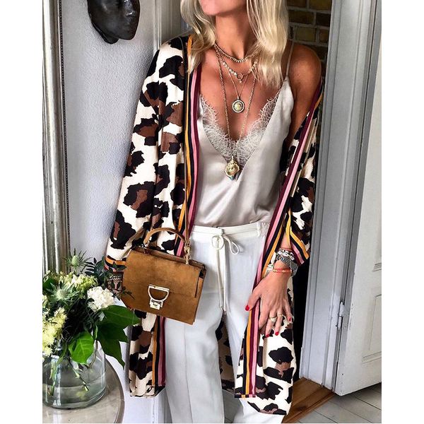 2021 new female sweatshirt office turtleneck facing down fashion jacket complete leopard print with sleeve long, medium length cardigan lnwu, Tan;black
2021 new female sweatshirt office turtleneck facing down fashion jacket complete leopard print with sleeve long, medium length cardigan lnwu, Tan;black