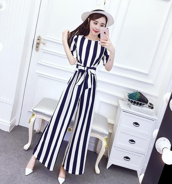 2019 summer new design women vertical stripes print loose casual wide-legged jumpsuits woman jumper vestido long trousers s l1, Black;white
2019 summer new design women vertical stripes print loose casual wide-legged jumpsuits woman jumper vestido long trousers s l1, Black;white