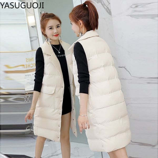 yasuguoji new 2019 thicken warm woman vest winter turn-down collar long vest women cotton padded women jackets and coats 1027, Black;white
yasuguoji new 2019 thicken warm woman vest winter turn-down collar long vest women cotton padded women jackets and coats 1027, Black;white