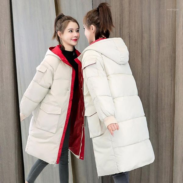 women's middle and long parka 2020 winter new large size bread coat over the knee thickened winter coat down jacket 806d1, Black
women's middle and long parka 2020 winter new large size bread coat over the knee thickened winter coat down jacket 806d1, Black