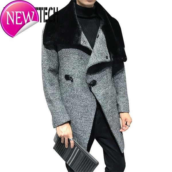 men solid wool blend mid long jacket winter woolen coat men fur collar warm trench coat manteau homme overcoat size m-3xl, Black
men solid wool blend mid long jacket winter woolen coat men fur collar warm trench coat manteau homme overcoat size m-3xl, Black
