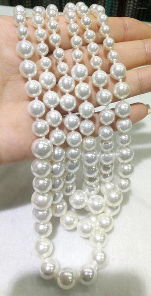 chains 3 strands necklace 6-12mm white round shell pearl natural south sea woman jewelry 45cm 18'' 35cm1, Silver
chains 3 strands necklace 6-12mm white round shell pearl natural south sea woman jewelry 45cm 18'' 35cm1, Silver