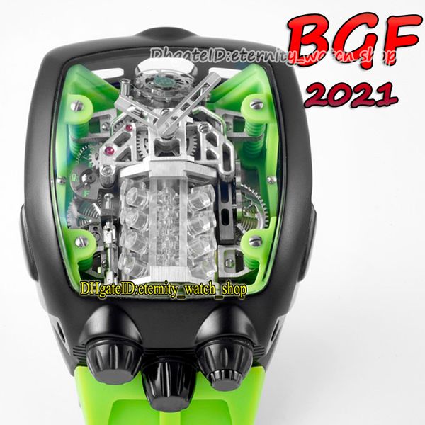 Image of BGF 2021 Latest Products Super running 16 cylinder engine dial EPIC X CHRONO CAL.V16 Automatic Mens Watch PVD Black Case eternity Watches