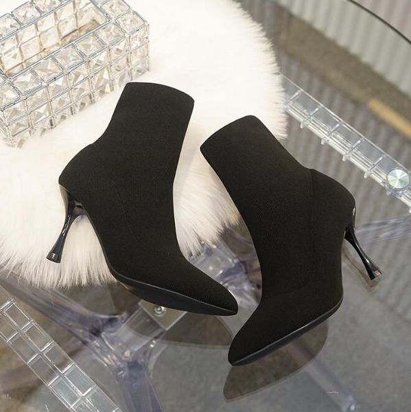2020 autumn and winter new socks boots women pointed toe stiletto knitted stretch black boots
2020 autumn and winter new socks boots women pointed toe stiletto knitted stretch black boots