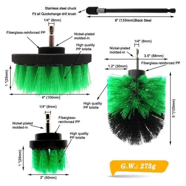 4pcs/set power scrubber drill brush kit electric cleaning brush with extension for car,grout, tiles,bathroom, kitchen & q wmtyps
4pcs/set power scrubber drill brush kit electric cleaning brush with extension for car,grout, tiles,bathroom, kitchen & q wmtyps