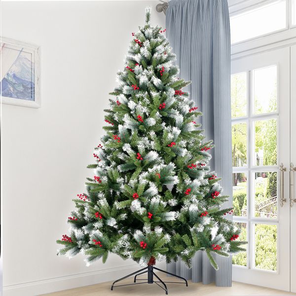 us stock snow flocked christmas tree 7.5ft artificial hinged pine tree with white realistic tips unlit w49819948
us stock snow flocked christmas tree 7.5ft artificial hinged pine tree with white realistic tips unlit w49819948