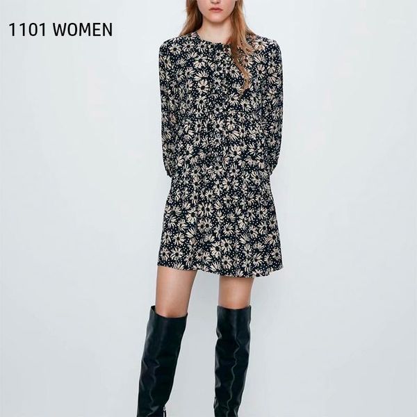 casual dresses spring women black floral print o-neck three quarter sleeve above knee dress female fashion clothes1, Black;gray
casual dresses spring women black floral print o-neck three quarter sleeve above knee dress female fashion clothes1, Black;gray