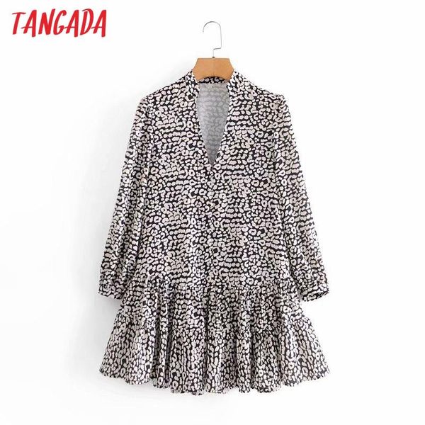 casual dresses tangada fashion women leopard pring print loose dress v neck long sleeve ladies spring with buttons 5d11, Black;gray
casual dresses tangada fashion women leopard pring print loose dress v neck long sleeve ladies spring with buttons 5d11, Black;gray