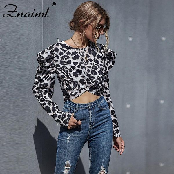 znaiml women vintage leopard print short smock blouse ladies o-neck long puff sleeve ruffles femininas shirt chic crop, White
znaiml women vintage leopard print short smock blouse ladies o-neck long puff sleeve ruffles femininas shirt chic crop, White