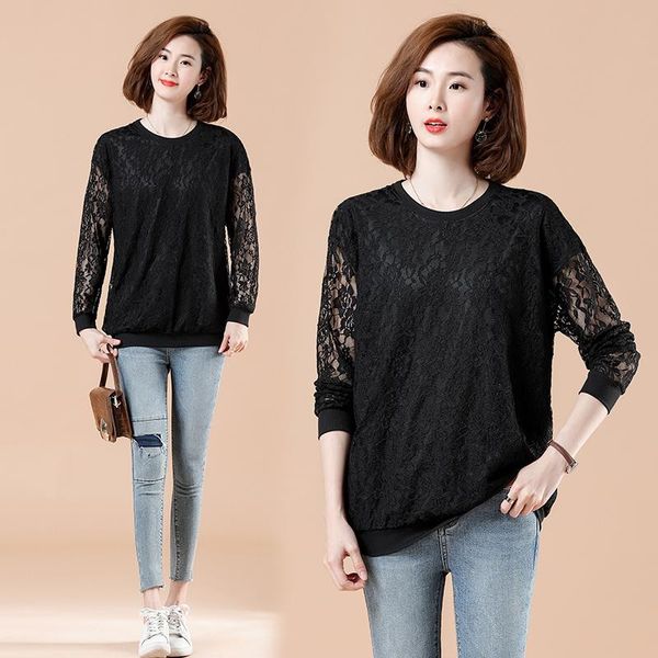 coigarsam 5xl plus size full sleeve blouse women new spring lace loose blusas womens and blouses black 2002, White
coigarsam 5xl plus size full sleeve blouse women new spring lace loose blusas womens and blouses black 2002, White