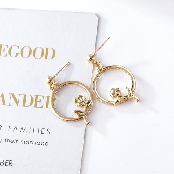 shamir han edition contracted temperament flowers rose earrings personality retro earrings girl jewelry accessories, Golden;silver
shamir han edition contracted temperament flowers rose earrings personality retro earrings girl jewelry accessories, Golden;silver