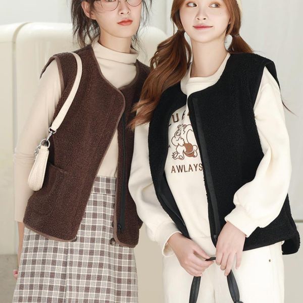 cardigan spring autumn short women sweater wool vest sleeveless o-neck vests female korean loose waistcoat, Black;white
cardigan spring autumn short women sweater wool vest sleeveless o-neck vests female korean loose waistcoat, Black;white