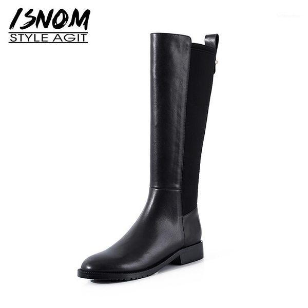isnom 2020 new arrival knee high boots genuine leather shoes round toe autumn winter boot chunky heel shoes women black1, Black
isnom 2020 new arrival knee high boots genuine leather shoes round toe autumn winter boot chunky heel shoes women black1, Black