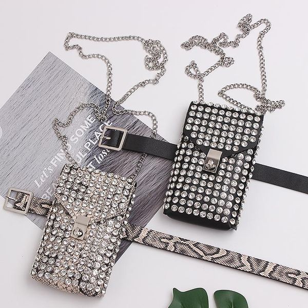2020 chic bling rhinestone flap women waist packs serpentine pu leather adjustable waist belt phone purse bag chain shoulder bag
2020 chic bling rhinestone flap women waist packs serpentine pu leather adjustable waist belt phone purse bag chain shoulder bag
