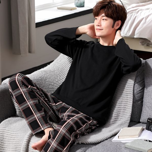 yidanna cotton pijama set for men tshirt o-neck plus size underwear long sleeved pajama sleepwear clothing winter nightwear male 201023, Black;brown
yidanna cotton pijama set for men tshirt o-neck plus size underwear long sleeved pajama sleepwear clothing winter nightwear male 201023, Black;brown