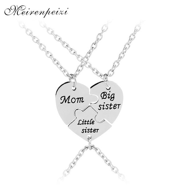 pendant necklaces mom big sister little necklace family jewelry special gift for mommy lil sis party mother day heart stitching, Silver
pendant necklaces mom big sister little necklace family jewelry special gift for mommy lil sis party mother day heart stitching, Silver