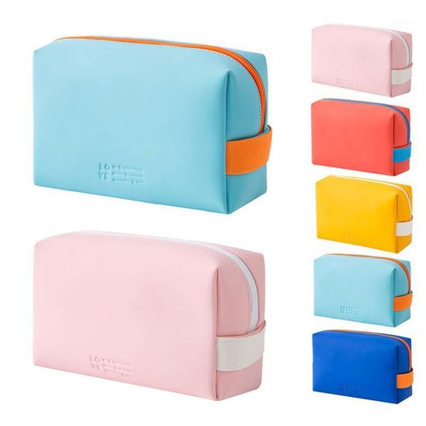 storage bags solid cosmetics bag travel women makeup pu frosted female waterproof toiletries organizer with handle1
storage bags solid cosmetics bag travel women makeup pu frosted female waterproof toiletries organizer with handle1