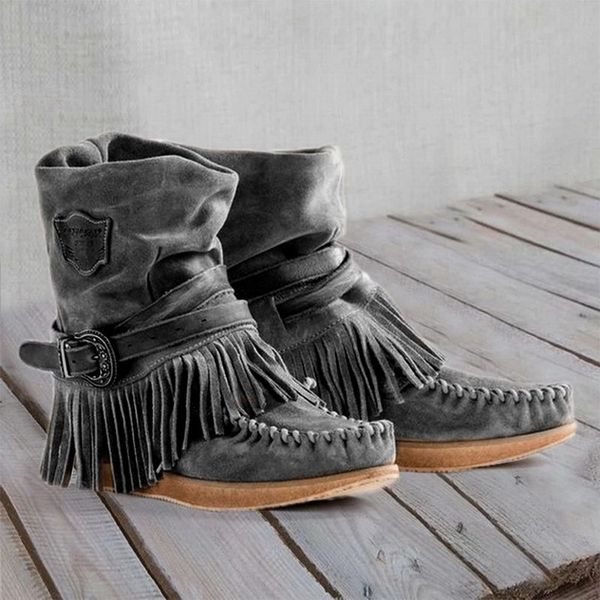 women fashion retro boots ladies british style frosted tassel short boots ladies suede leather flat casual boots 2019 new t200425, Black
women fashion retro boots ladies british style frosted tassel short boots ladies suede leather flat casual boots 2019 new t200425, Black