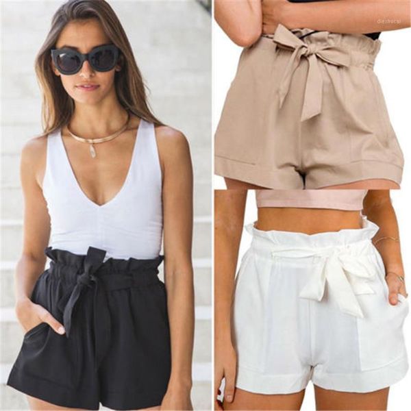 women high waisted cotton solid bow bandage shorts loose flare shorts casual summer ruffle mini 4 colors1, White;black
women high waisted cotton solid bow bandage shorts loose flare shorts casual summer ruffle mini 4 colors1, White;black