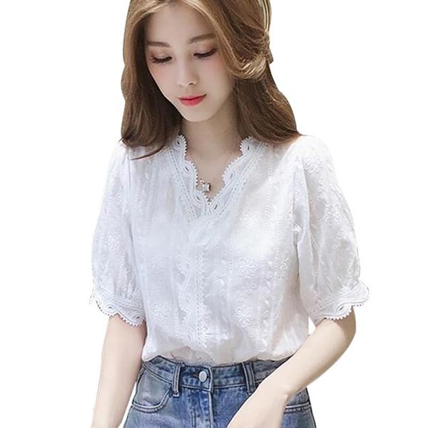 2021 fashion lace hollow out sweet loose white women's v-neck blouse half sleeves solid blouse shirt blusas mujer de moda
2021 fashion lace hollow out sweet loose white women's v-neck blouse half sleeves solid blouse shirt blusas mujer de moda