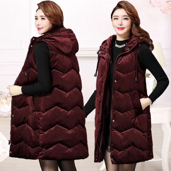 middle-aged women's autumn winter korean down cotton waistcoat jacket mid-length thick hooded vest warm sleeveless coat y1570, Black;white
middle-aged women's autumn winter korean down cotton waistcoat jacket mid-length thick hooded vest warm sleeveless coat y1570, Black;white