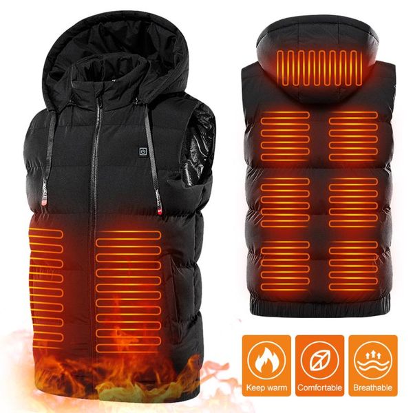 outdoor t-shirts 9 places usb heated vest jacket portable heating warm electric water-resistant hooded for men women, Gray;blue
outdoor t-shirts 9 places usb heated vest jacket portable heating warm electric water-resistant hooded for men women, Gray;blue