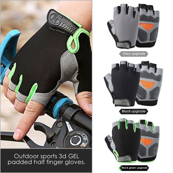 cycling anti-slip anti-sweat men women half finger breathable anti-shock sports gloves bike bicycle glove, Blue;gray 
cycling anti-slip anti-sweat men women half finger breathable anti-shock sports gloves bike bicycle glove, Blue;gray