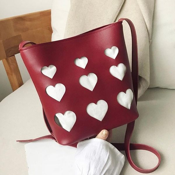 women bag bucket bags women handbag love heart-shaped hollow bag ladies fashion shoulder crossbody messenger
women bag bucket bags women handbag love heart-shaped hollow bag ladies fashion shoulder crossbody messenger