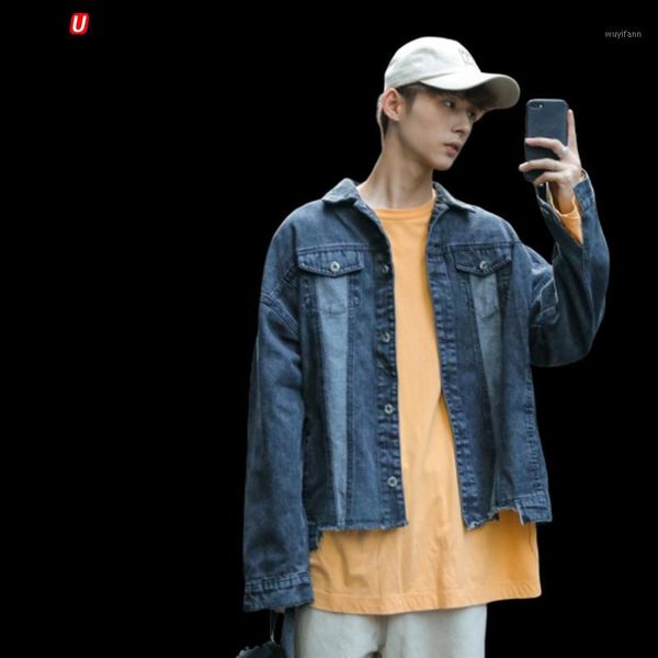 vogueleo men's fashion patchwork denim jacket casual bomber hip hop male retro denim jacket streetwear 2019 clothing1, Black;brown
vogueleo men's fashion patchwork denim jacket casual bomber hip hop male retro denim jacket streetwear 2019 clothing1, Black;brown
