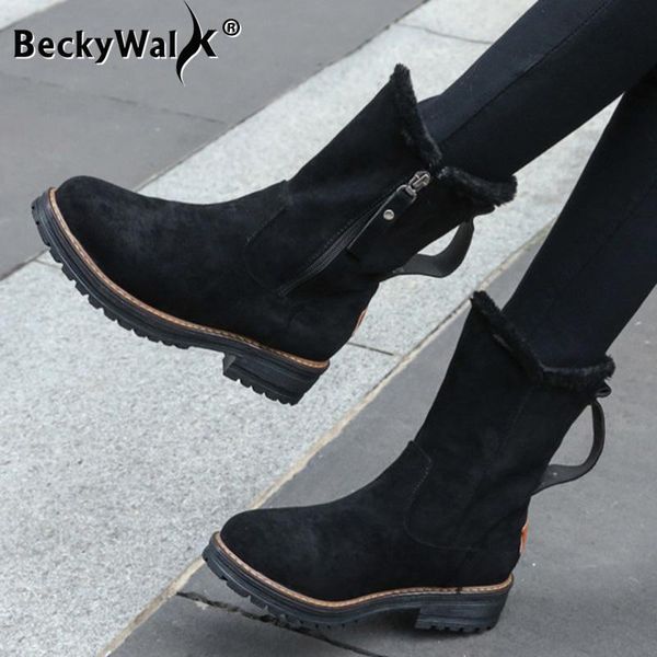 women round toe low heels snow boots shoes new winter women boots casual warm fur mid-calf woman plus size 34-43 wsh3696, Black
women round toe low heels snow boots shoes new winter women boots casual warm fur mid-calf woman plus size 34-43 wsh3696, Black
