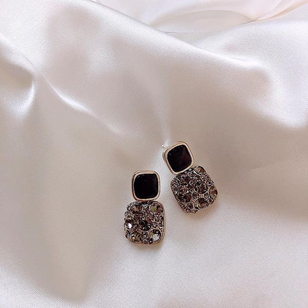 dangle & chandelier unusual earrings retro court style grey crystal small square european fashion simple ladies female accessories, Silver
dangle & chandelier unusual earrings retro court style grey crystal small square european fashion simple ladies female accessories, Silver