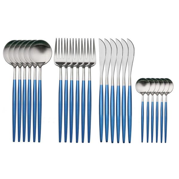 flatware sets 4/24pcs cutlery dinner set blue silver /gold tableware knives forks spoons western dinnerware 18/10 stainless steel
flatware sets 4/24pcs cutlery dinner set blue silver /gold tableware knives forks spoons western dinnerware 18/10 stainless steel