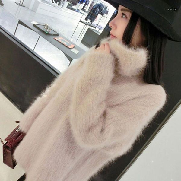 turtleneck knitted fluffy plush women's sweater long sleeve pink sweet female pullover 2019 autumn winter loose jumpers apricot1, White;black
turtleneck knitted fluffy plush women's sweater long sleeve pink sweet female pullover 2019 autumn winter loose jumpers apricot1, White;black
