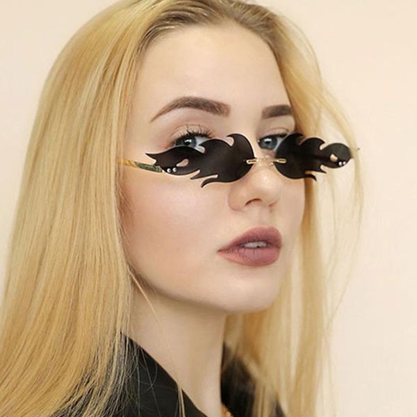 sunglasses rimless shades clear rectangle women eyewear fire-flame fashion trending vintage luxury wave narrow, White;black
sunglasses rimless shades clear rectangle women eyewear fire-flame fashion trending vintage luxury wave narrow, White;black