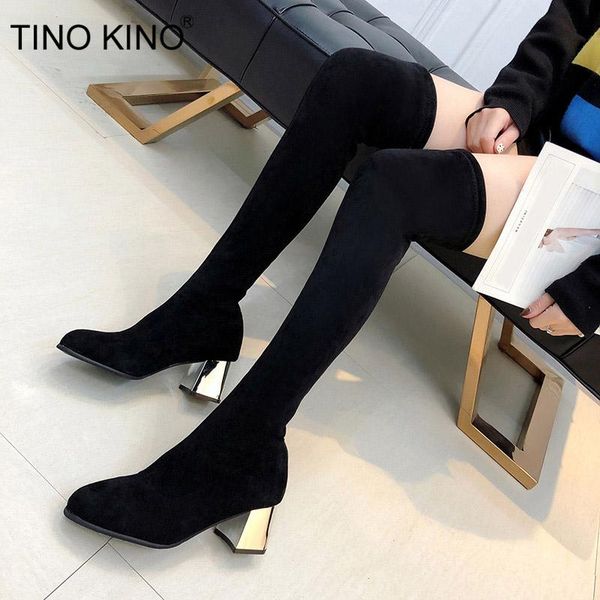 tino kino new women over knee high boots suede woman plus size ladies slip on square high heels female thigh shoes, Black
tino kino new women over knee high boots suede woman plus size ladies slip on square high heels female thigh shoes, Black