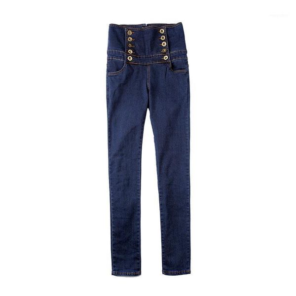 new women's europe and the united states wind high waist large size jeans double breasted bundle waist pencil pants al77941, Blue
new women's europe and the united states wind high waist large size jeans double breasted bundle waist pencil pants al77941, Blue