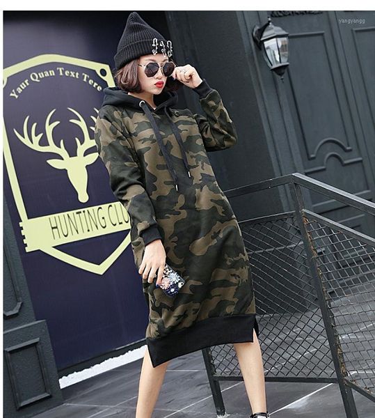 women high street long style sweatshirt side split fleece hooded pullvers large size loose camouflage hoodies dress1, Black
women high street long style sweatshirt side split fleece hooded pullvers large size loose camouflage hoodies dress1, Black