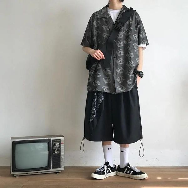 summer new japanese shorts male and female students wild fog wind retro trend loose wide-leg casual five-point pants1, White;black
summer new japanese shorts male and female students wild fog wind retro trend loose wide-leg casual five-point pants1, White;black
