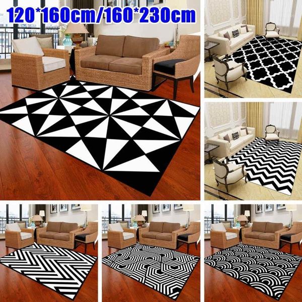 geometric pattern carpet modern living room area carpet bedroom bedside non-slip blanket rug tatami crawling mat home decoration1