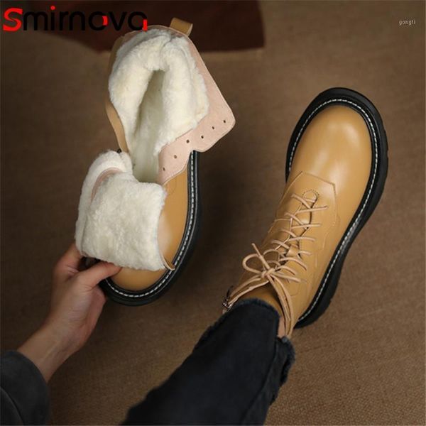 boots smirnova 2021 snow women wool thick fur genuine leather shoes lace up comfortable casual ankle black1, Black
boots smirnova 2021 snow women wool thick fur genuine leather shoes lace up comfortable casual ankle black1, Black