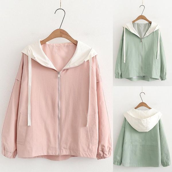 women hoodies long sleeve matching color thin hooded zip pockets coat jacket cardigan korean style trendy all-match cute simple1, Black;brown
women hoodies long sleeve matching color thin hooded zip pockets coat jacket cardigan korean style trendy all-match cute simple1, Black;brown