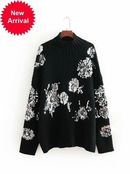 2021 new autumn luxury fashion with floral beads women's heavy industry temperament long sleeve knitted sweaters mmgd, White;black
2021 new autumn luxury fashion with floral beads women's heavy industry temperament long sleeve knitted sweaters mmgd, White;black